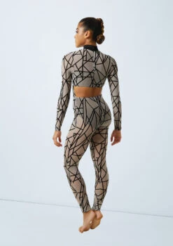 Weissman Game Of Survival 16 Weissman Game Of Survival -Dance Costumes 11164 weissman flocked geometric unitard grey back 64566.1685491271