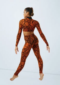 Weissman Game Of Survival 14 Weissman Game Of Survival -Dance Costumes 11164 weissman flocked geometric unitard orange back 64766.1685491271