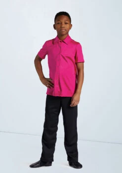 Weissman Boys Collared Shirt -Dance Costumes 12501 lipstick 11456 black 4211 58998.1678887463