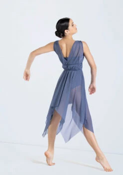 Dance Costumes 8 Weissman Mesh Handkerchief Hem Dress
