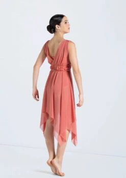 Weissman Mesh Handkerchief Hem Dress 9 Weissman Mesh Handkerchief Hem Dress -Dance Costumes 14292 sienna 2052 33785.1698816780