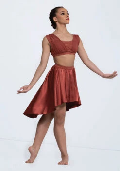 Weissman Draped Mesh Bra Top 8 Weissman Draped Mesh Bra Top -Dance Costumes 14297 paprika 3007 89969.1694130927