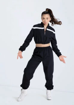 Weissman Cropped Track Jacket 12 Weissman Cropped Track Jacket -Dance Costumes 14304 black 14308 black 481 00505.1698816780