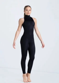 Weissman Mock Neck Sleeveless Unitard 13 Weissman Mock Neck Sleeveless Unitard -Dance Costumes 14497 black 0119 20601.1678889720