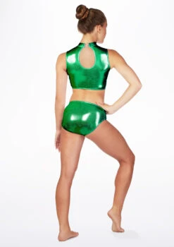 Alegra Girls Metallic Maris Dance Crop Top -Dance Costumes ADALIE MAIN MGR 36618.1688166931