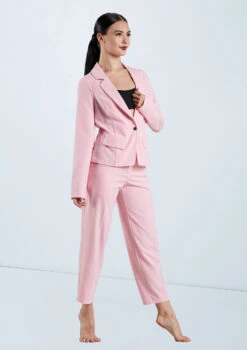 Weissman Woven Suit Blazer -Dance Costumes AH11502 Pink 12784.1678890550