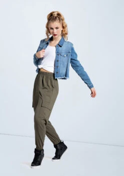 Weissman French Terry Cargo Pants -Dance Costumes AH11507 mediumwash AH12728 armygreen 073 58333.1678890683