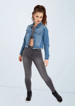 Weissman Cropped Jean Jacket -Dance Costumes AH11507 wash SH11076 gray 2154 1059 T 82964.1698840264