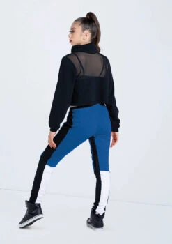 Weissman Color Block Jogger Pants -Dance Costumes AH11509 black AH11232 royal white 506 33534.1678890539