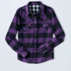 Weissman Buffalo Plaid Flannel Shirt 1 Weissman Buffalo Plaid Flannel Shirt -Dance Costumes AH3623 grape 2580 32604.1678890708