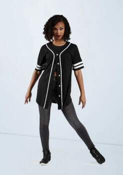 Weissman Oversized Baseball Jersey -Dance Costumes AH9224 black AH11506 3007 68638.1698840280