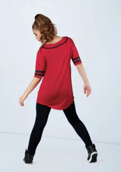 Weissman Oversized Baseball Jersey -Dance Costumes AH9224 red MT6789 black 080 35849.1678890723