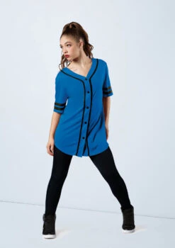 Weissman Oversized Baseball Jersey -Dance Costumes AH9224 royal MT6789 black 9009 93248.1678890723