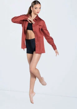 Weissman Solid Button Down Shirt 21 Weissman Solid Button Down Shirt -Dance Costumes AH9878 paprika 328 76494.1678890735