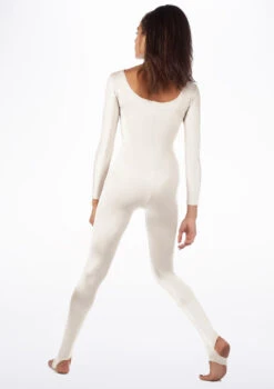Alegra Shiny Blaine Catsuit -Dance Costumes ALC0290 MAIN WHT 91373.1678871236