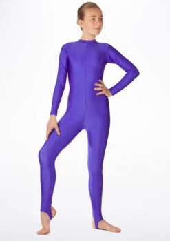 Alegra Girls Shiny Aspen Catsuit -Dance Costumes ALC5292 MAIN PUR 53491.1678871877