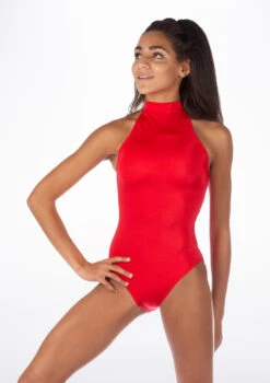 Alegra Shiny Nola Leotard -Dance Costumes ALL0217 MAIN RED 33871.1678873147