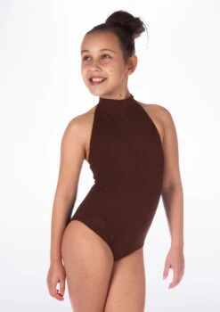Alegra Girls Shiny Nola Leotard -Dance Costumes ALL5217 MAIN BRN 47214.1678874243