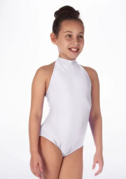 Alegra Girls Shiny Nola Leotard -Dance Costumes ALL5217 MAIN WHT 79767.1678874243