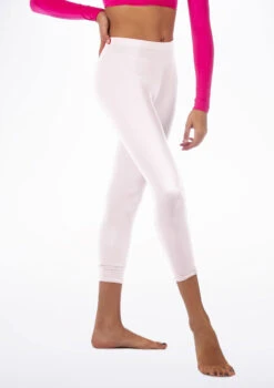 Alegra Shiny Crop Leggings -Dance Costumes ALP0206 MAIN WHT 85672.1678875058