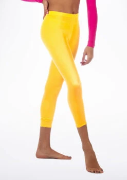 Alegra Shiny Crop Leggings -Dance Costumes ALP0206 MAIN YEL 89021.1678875058