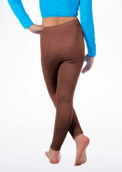 Alegra Girls Shiny Footless Leggings -Dance Costumes ALP5204 BACKM BRN 14279.1678875180