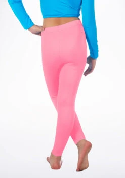 Alegra Girls Shiny Footless Leggings -Dance Costumes ALP5204 BACKM PNK 02665.1678875191