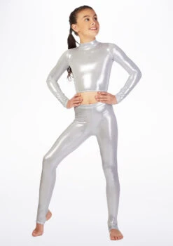 Alegra Girls Metallic Stirrup Leggings -Dance Costumes ALP5205 MAIN MSL 28681.1678875209