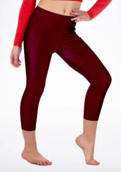 Alegra Girls Shiny Crop Leggings -Dance Costumes ALP5206 MAIN BUR 04216.1678876129