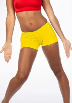 Alegra Shiny Hotpants -Dance Costumes ALR0260S MAIN YEL 59911.1678876193