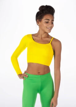 Alegra Shiny Echo Dance Top 35 Alegra Shiny Echo Dance Top -Dance Costumes ALS0252 MAIN YEL 06970.1678877653