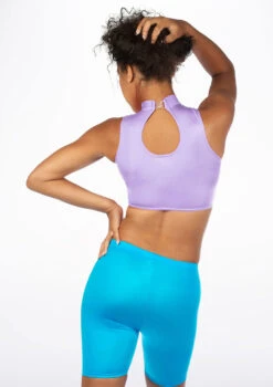 Alegra Shiny Maris Dance Crop Top -Dance Costumes ALS0264S MAIN AME 09770.1678878185