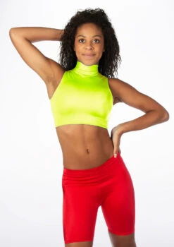 Alegra Shiny Maris Dance Crop Top -Dance Costumes ALS0264S MAIN FYE 13894.1678878185