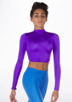 Alegra Shiny Raya Dance Top 30 Alegra Shiny Raya Dance Top -Dance Costumes ALS0267S MAIN PUR 13133.1678878211