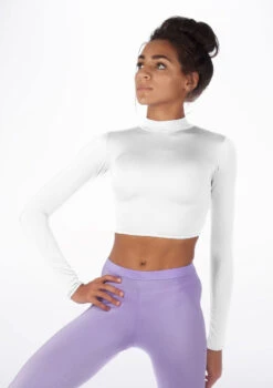 Alegra Shiny Raya Dance Top 29 Alegra Shiny Raya Dance Top -Dance Costumes ALS0267S MAIN WHT 95154.1678878210