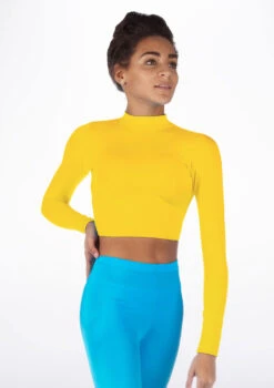 Alegra Shiny Raya Dance Top 34 Alegra Shiny Raya Dance Top -Dance Costumes ALS0267S MAIN YEL 55881.1678878210