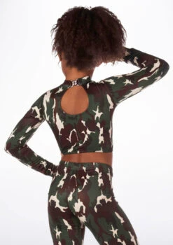 Alegra Girls Patterned Raya Dance Top -Dance Costumes ALS5267P BACKM CAM 31392.1688166932