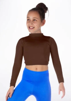 Alegra Girls Shiny Raya Dance Top -Dance Costumes ALS5267 MAIN BRN 94915.1678878575