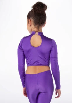 Alegra Girls Shiny Raya Dance Top -Dance Costumes ALS5267 MAIN PUR 32224.1678878576