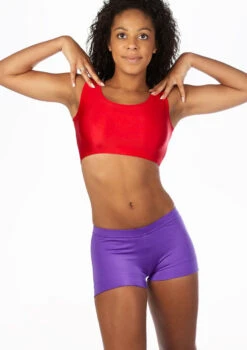 Alegra Shiny Betty Dance Crop Top -Dance Costumes ALS5270 MAINT RED T 67386.1678878225