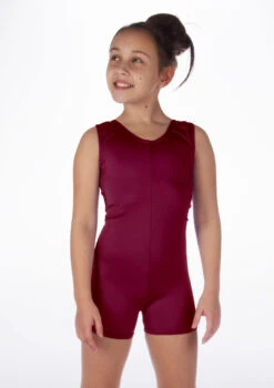 Alegra Girls Shiny Hotpant Unitard -Dance Costumes ALU5235 MAIN BUR 78566.1678879783