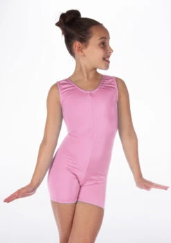 Alegra Girls Shiny Hotpant Unitard -Dance Costumes ALU5235 MAIN PNK 84251.1678879783