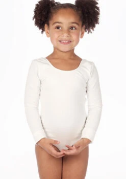 Bloch Girls Long Sleeve Cotton Leotard -Dance Costumes BLCL5409 MAINT WHT T 28794.1698798550