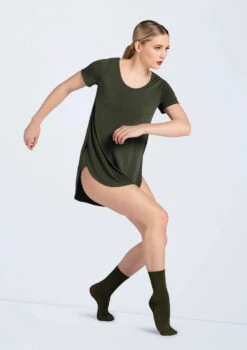 Weissman Oversized Favorite Tee Dress -Dance Costumes D10565 olive W775 olive 2616 220819101435 37954.1678890768