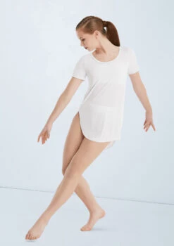 Weissman Oversized Favorite Tee Dress -Dance Costumes D10565 white 102670 80290.1678890769
