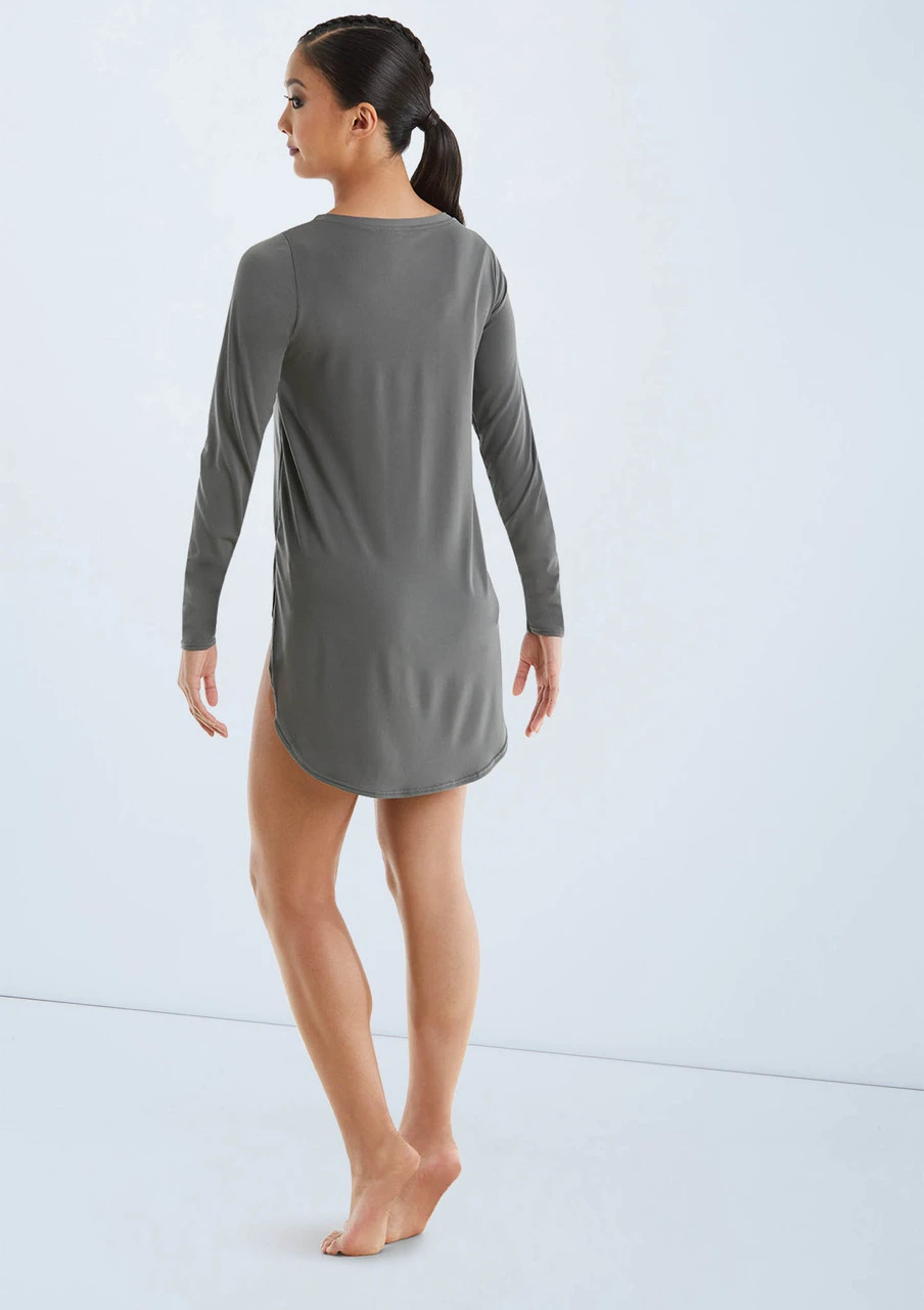 Weissman Long Sleeve Favorite Tee Dress 4 Weissman Long Sleeve Favorite Tee Dress - Image 2