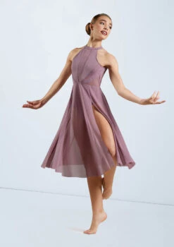 Weissman High Neck Halter Dress -Dance Costumes D11656 frenchmauve 161311 64195.1698840460
