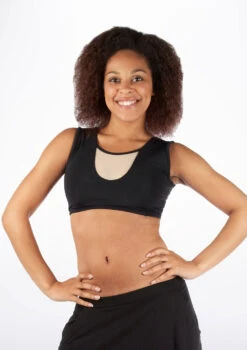 Dincwear Mesh Insert Crop Top -Dance Costumes DNDWJ003 MAIN FLS 14528.1678927521