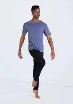 Weissman Boys Mesh Back Shirt -Dance Costumes MJ10960 slateblue AH10781 405 15743.1695468579