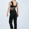 Weissman Cropped Cutout Jumpsuit -Dance Costumes MJ11547 black 160474 98894.1678891000